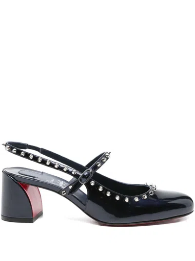 Christian Louboutin Mid Heel Pumps Studded Embellishments In Black
