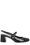 Christian Louboutin Janispikes 55 Mary-jane Slingback Pumps In Black