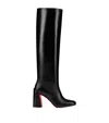 Christian Louboutin Janitta Leather Knee-high Boots 85 In Black