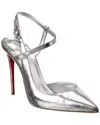 Christian Louboutin Womens Jenlove 100 Manoir Speccio-leather Heeled Pumps Silv In Silver