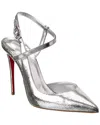 Christian Louboutin Womens Jenlove 100 Manoir Speccio-leather Heeled Pumps Silv In Silver