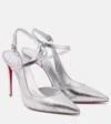 Christian Louboutin Womens Jenlove 100 Manoir Speccio-leather Heeled Pumps Silv In Silver