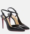 Christian Louboutin Jenlove Leather Slingback Pumps In Black
