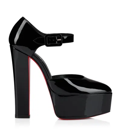 Christian Louboutin Jenna Buckle 150 Patent Pumps In Black