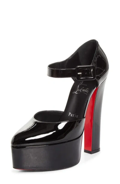 Christian Louboutin Jenna Buckle Platform Pump In Black