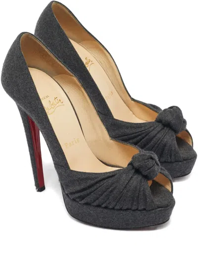 Pre-owned Christian Louboutin Jenny Open-toe Pumps In Black