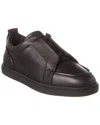 Christian Louboutin Jimmy Rubber-trimmed Leather Sneakers