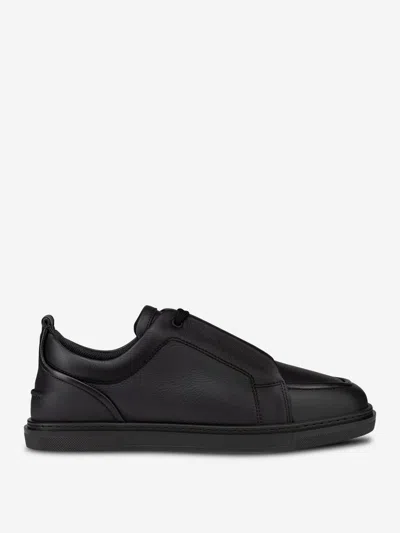 Christian Louboutin Jimmy Leather Sneakers In Black
