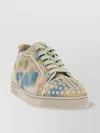 Christian Louboutin Junior Spikes Round Toe Rubber Sole Sneakers