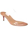 Christian Louboutin Just Nothing Clear Red Sole Slide Sandals In Sand