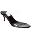 Christian Louboutin Just Nothing Clear Red Sole Slide Sandals In Black