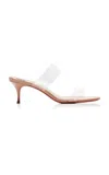 Christian Louboutin Just Nothing 55mm Patent Pvc Sandals In Neutral