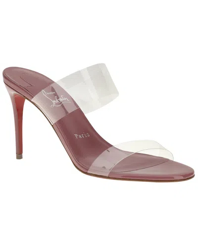 Christian Louboutin Just Nothing 85 Leather Sandal In Burgundy