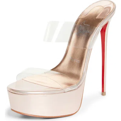 Christian Louboutin Just Nothing Alta Platform Sandal In Neutral