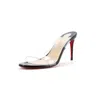 Christian Louboutin Just Nothing 85 Pvc And Patent-leather Mules In Black