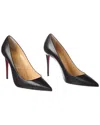Christian Louboutin Apostrophy Pointy Toe Leather Pump In Black