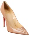 Christian Louboutin So Kate Patent Pointed-toe Red Sole Pump In Beige