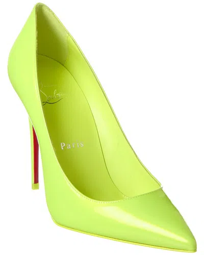 Christian Louboutin Kate 100 Patent Pump In Green