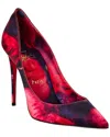 Christian Louboutin Kate 100 Crepe Satin Pumps In Blue