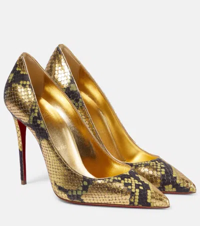 Christian Louboutin Kate 100 Snake-print Leather Pumps In Multicoloured
