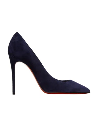 Christian Louboutin Kate 100high Heels In U990 Ink/lin Ink