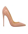 Christian Louboutin Sporty Pointed Toe Patent Pumps In Nude
