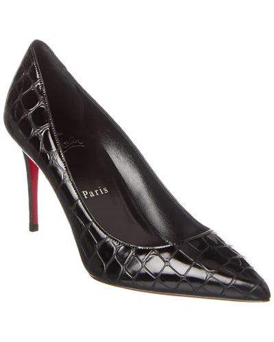 CHRISTIAN LOUBOUTIN CHRISTIAN LOUBOUTIN KATE 85 ALLIGATOR-EMBOSSED LEATHER PUMP