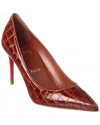 Christian Louboutin Kate 85 Alligator-embossed Leather Pump In Red
