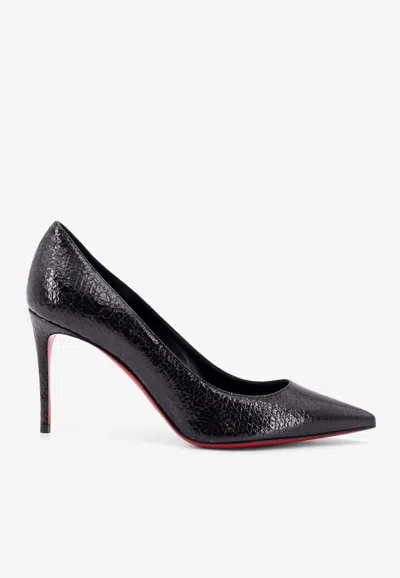 Christian Louboutin Kate 85 Leather Pumps In Black