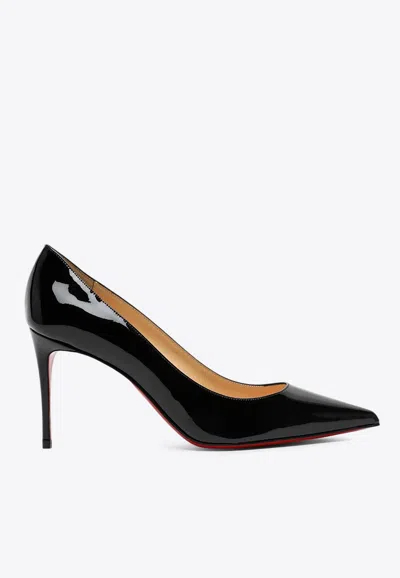 Christian Louboutin Kate 85 Patent Leather Pumps In Black