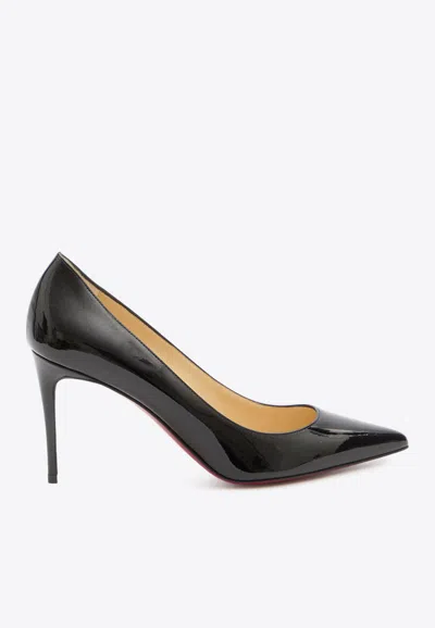 Christian Louboutin Kate 85 Patent Leather Pumps In Black