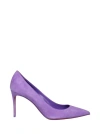 Christian Louboutin Kate 85 Patent Suede Pumps In Purple