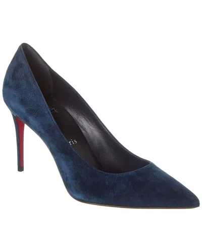 Christian Louboutin Kate 85 Suede Pump In Blue