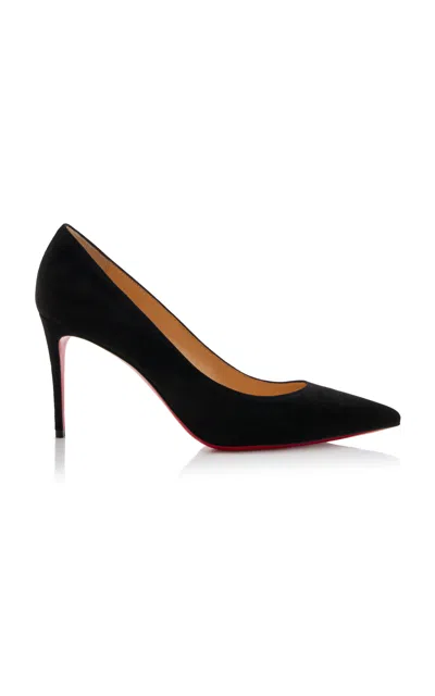 Christian Louboutin Kate 85mm Suede Pumps In Black