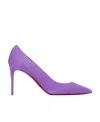 Christian Louboutin Kate 85 Patent Suede Pumps In Purple