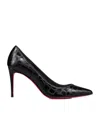 Christian Louboutin Kate Embossed Patent Red Sole Pumps In Multi