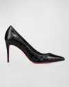 CHRISTIAN LOUBOUTIN KATE CROCO RED SOLE CLASSIC PUMPS