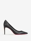 Christian Louboutin Kate Specchio Red Sole Leather Pumps In Black