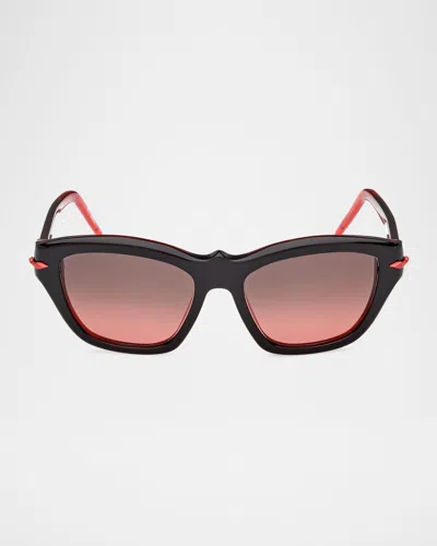 Christian Louboutin Kate Lb0026 53mm Butterfly Sunglasses In Black