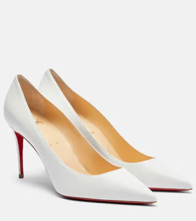 Christian Louboutin Kate Leather Pumps In White