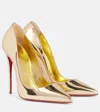 Christian Louboutin Kate Max Mirrored Leather Pumps In Gold