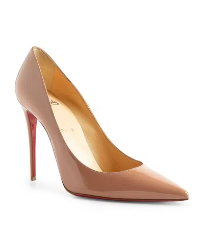 Christian Louboutin Kate Patent Pumps 100 In Nude