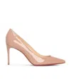 Christian Louboutin Kate Pointed Toe Patent Leather Pump In Pink