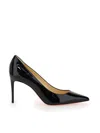 CHRISTIAN LOUBOUTIN CHRISTIAN LOUBOUTIN BLACK PATENT KATE 85 PUMPS