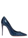 Christian Louboutin Womens Kate 100 Leather Heeled Courts Deni In Blue