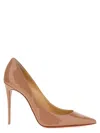 Christian Louboutin Sporty Kate 85 Patent Leather Pumps In Brown