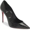 Christian Louboutin Kate Patent Leather Pumps 100 In B439 Black/lin Black