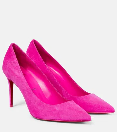 Christian Louboutin Kate 85mm Suede Pumps In Pink
