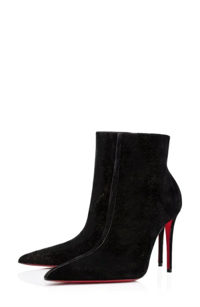Christian Louboutin So Kate Suede Red Sole Booties In Black
