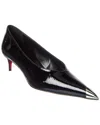 Christian Louboutin Katissima 45 Embellished Patent-leather Point-toe Pumps In Black